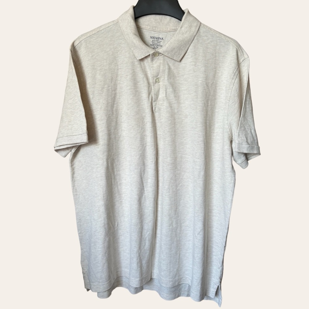 Merona beige polo top size XL